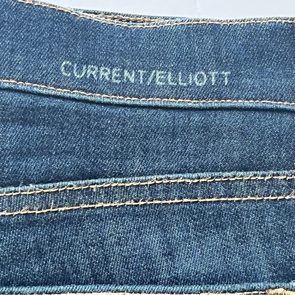 Current Eliott The Stiletto Skinny Jean Aged Rince Blue Stretch Denim Sz 26 - Picture 3 of 13